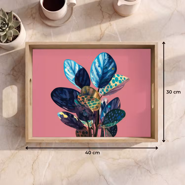 Dienblad - Plant - Bladeren - Stippen - Abstract — 7