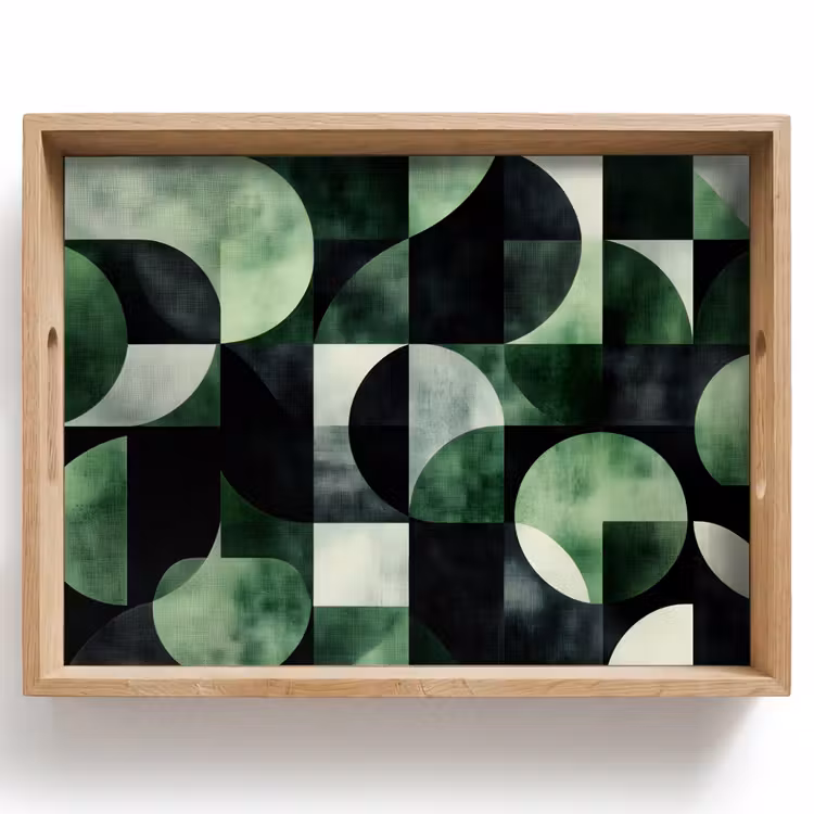 Dienblad - Abstract - Groen - Vormen — 1