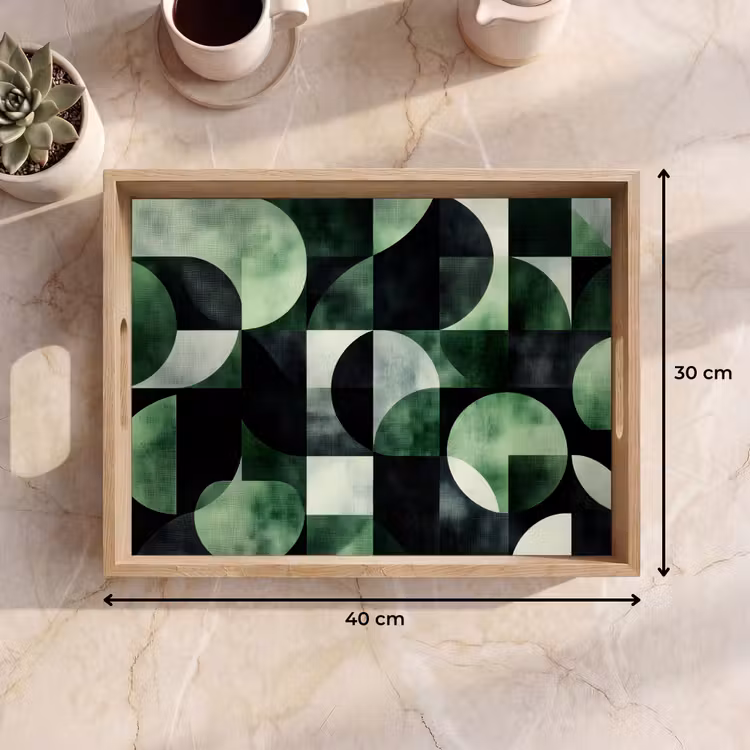 Dienblad - Abstract - Groen - Vormen — 7