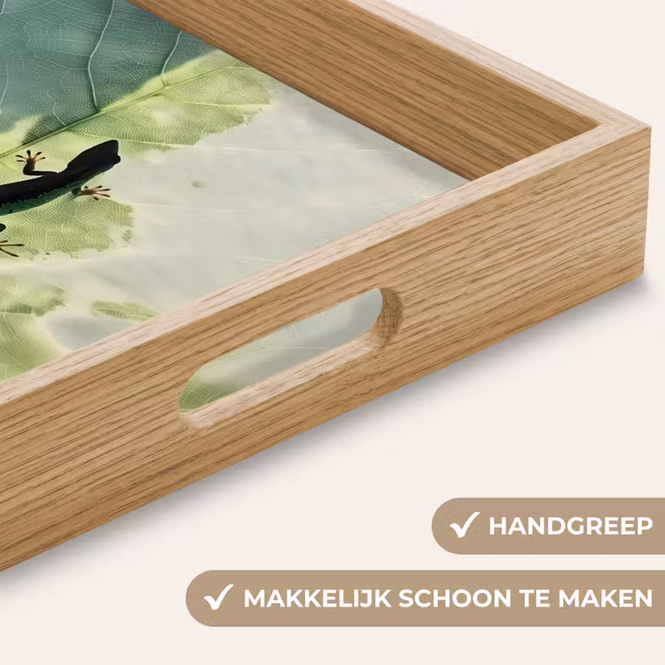 Dienblad - Hagedis - Blad - Nerven - Groen — 8
