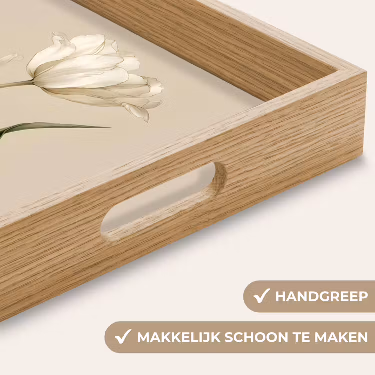 Dienblad - Tulpen - Wit - Bladeren — 8