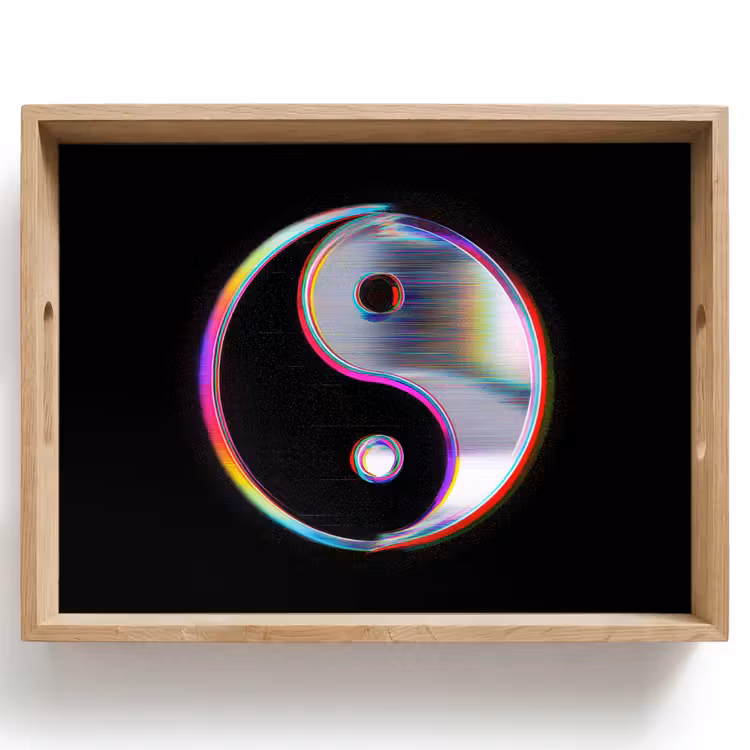 Dienblad - Yin-Yang - Cirkel - Regenboog — 1