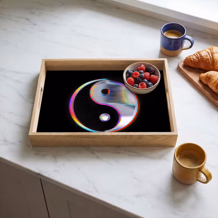 Dienblad - Yin-Yang - Cirkel - Regenboog — 3