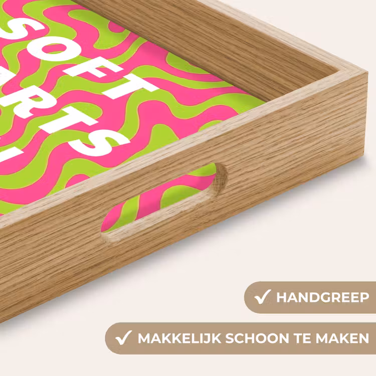 Dienblad - Abstract - Quote - Centraal - Roze — 8