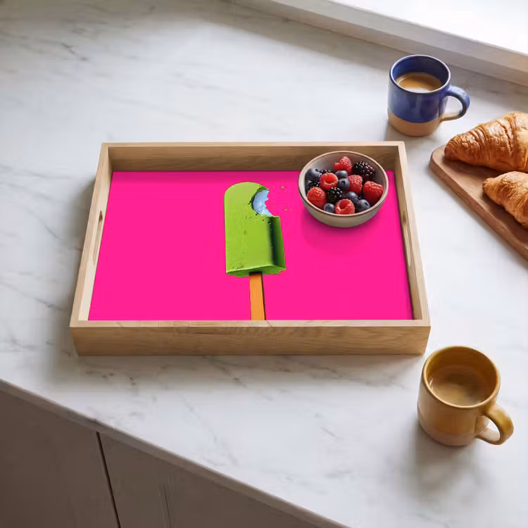Dienblad - Ijsje - Stokje - Minimalistisch - Groen — 3