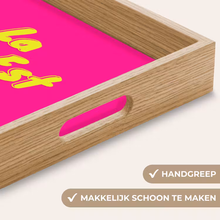 Dienblad - Quote - Retro - Roze — 8