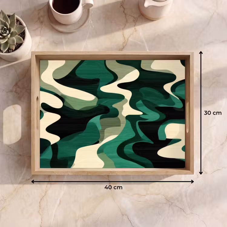 Dienblad - Abstract - Camouflage - Groen — 7
