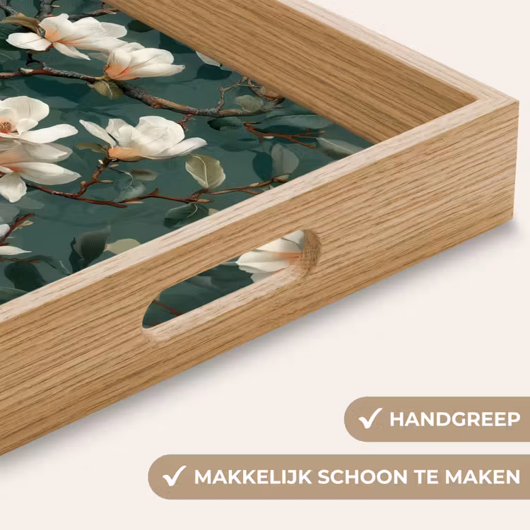 Dienblad - Bloemen - Takken - Wit - Klassiek — 8