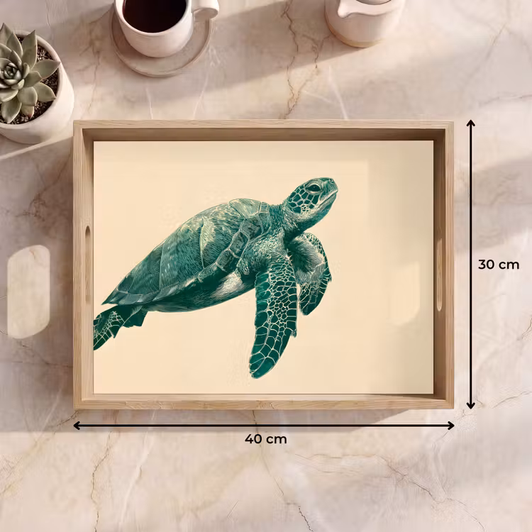 Dienblad - Schildpad - Sierlijk - Groen - Schild — 7