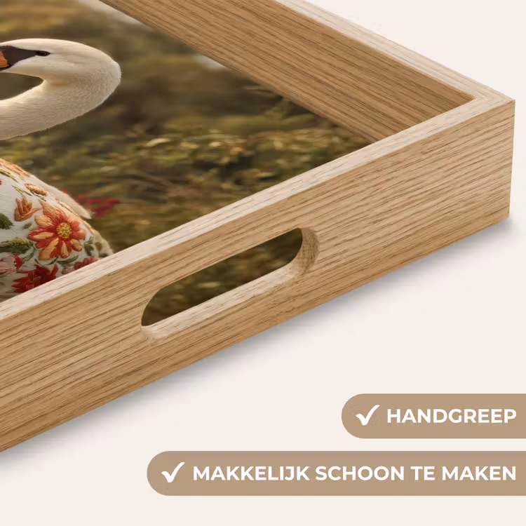 Dienblad - Zwaan - Bloemen - Natuur — 8