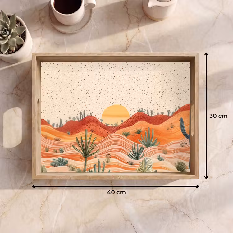 Dienblad - Landschap - Heuvels - Zonsondergang — 7