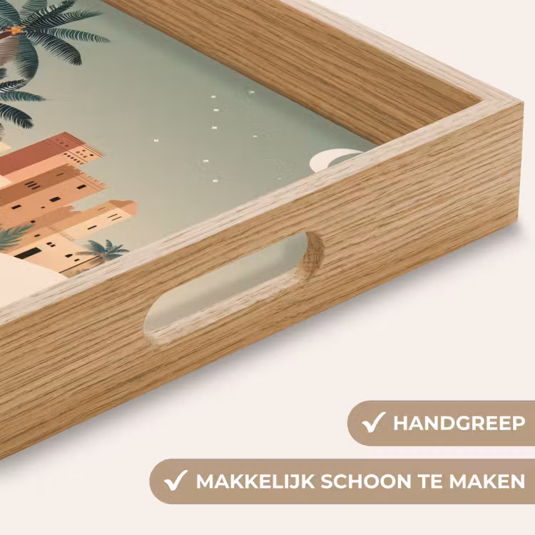 Dienblad - Nachtlandschap - Kamelen - Sterren - zandduinden — 8