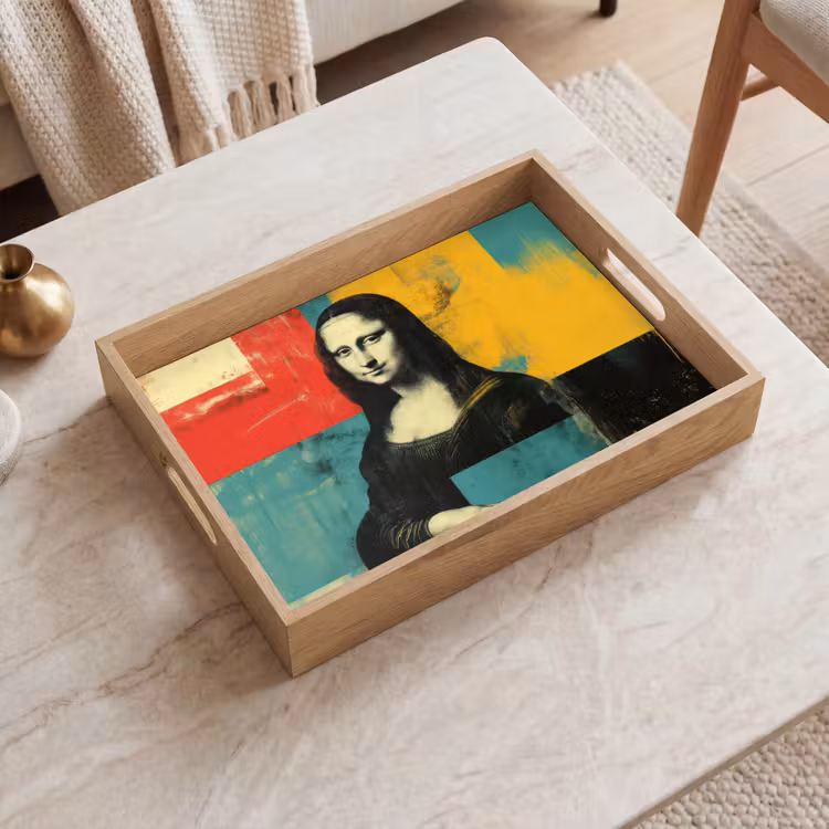 Dienblad - Vrouw - Kleurvlakken - Klassieke schilderkunst — 2