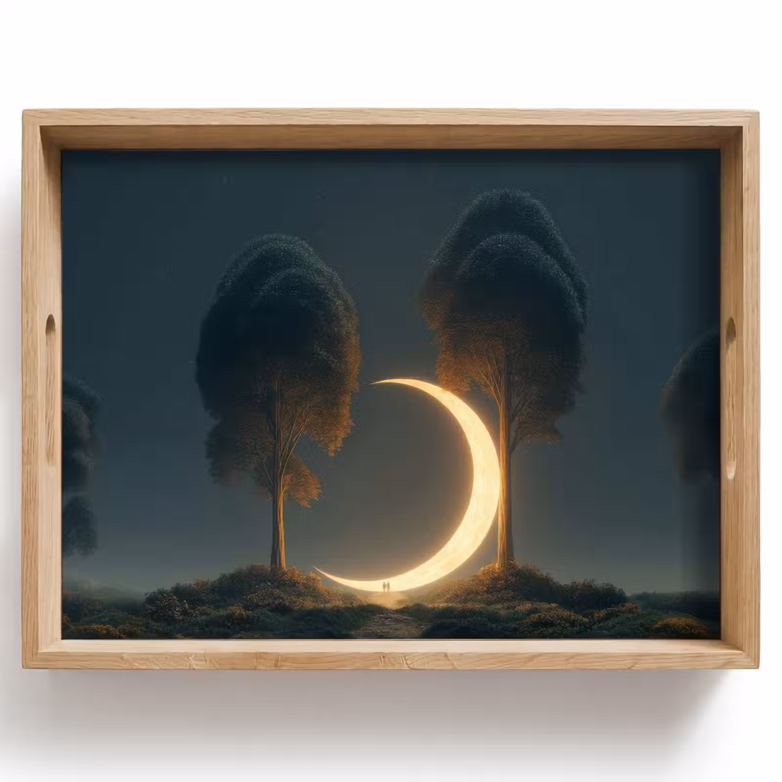 Dienblad - Maan - Bomen - Wandeling — 1
