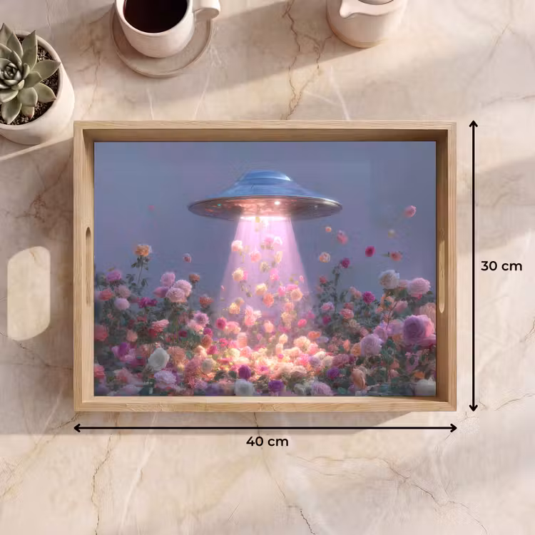 Dienblad - Ufo - Rozen - Pastelkleuren — 7