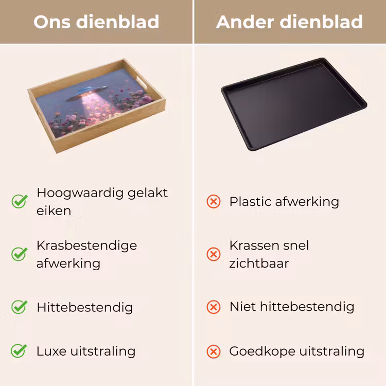Dienblad - Ufo - Rozen - Pastelkleuren — 9