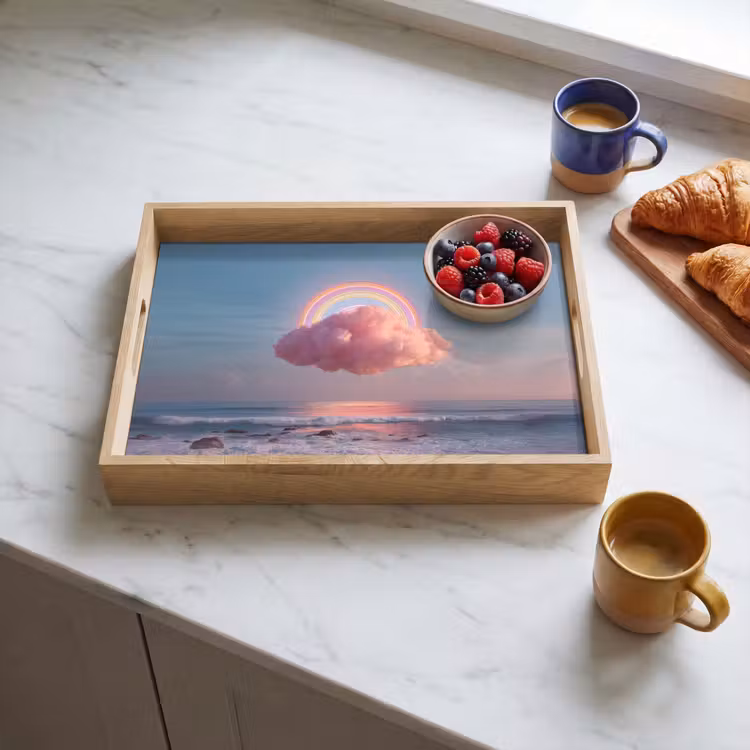 Dienblad - Wolk - Regenboog - Zee — 3