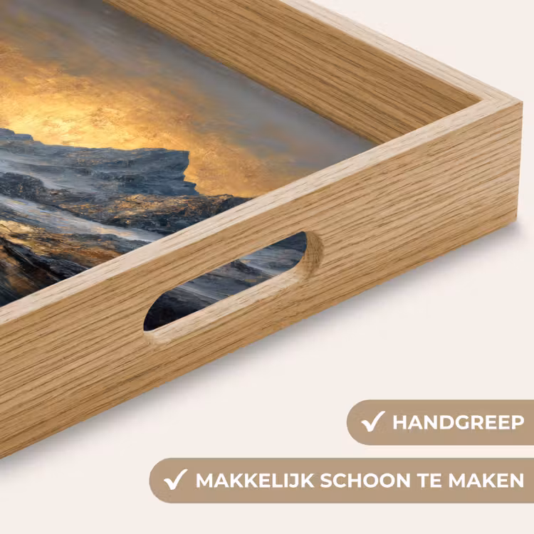Dienblad - Berglandschap met Gouden Zonsondergang — 8