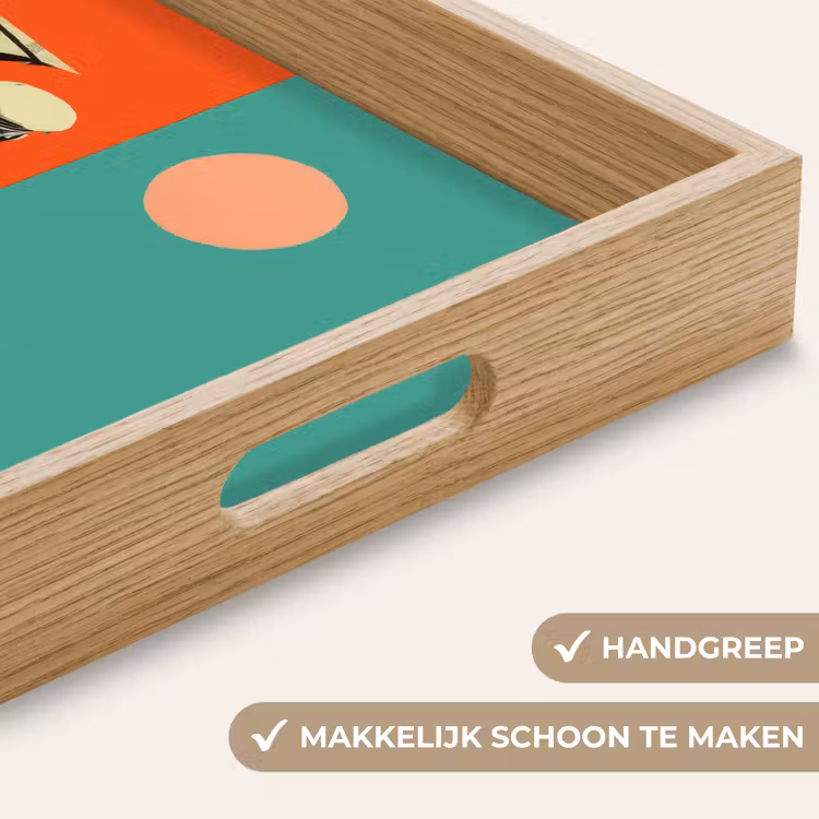 Dienblad - Retro - Jongen - Hond - Rood - Groen — 8