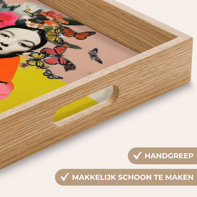 Dienblad - Retro - Vrouw - Kopje - Vlinders — 8