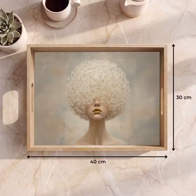 Dienblad - Dromerig - Beige - Paardenbloemzaadjes — 7