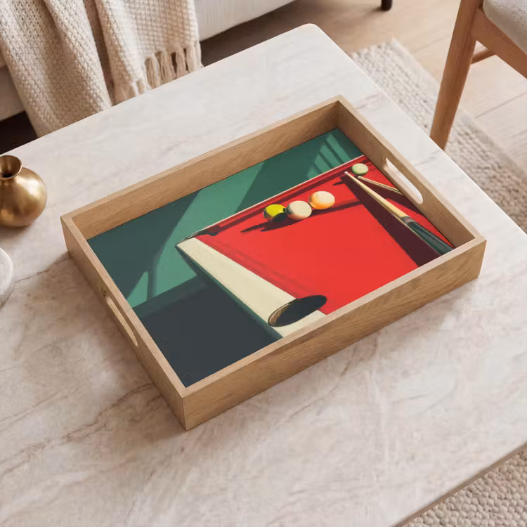 Dienblad - Biljarttafel - Ballen - Rood - Schaduw — 2