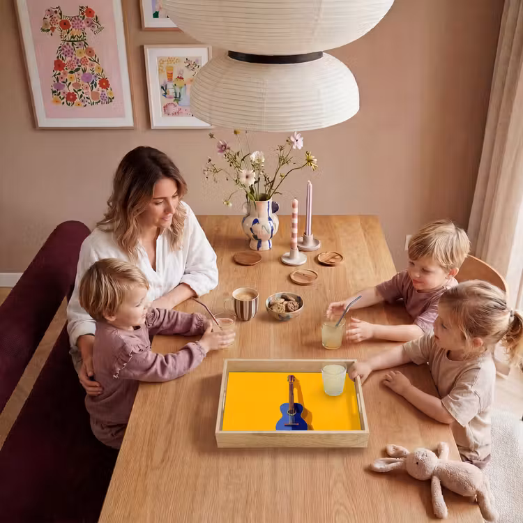 Dienblad - Gitaar - Akoestisch - Minimalistisch - Geel — 5