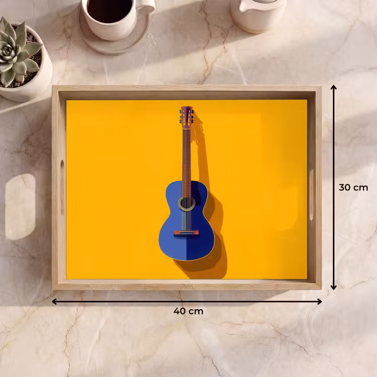 Dienblad - Gitaar - Akoestisch - Minimalistisch - Geel — 7