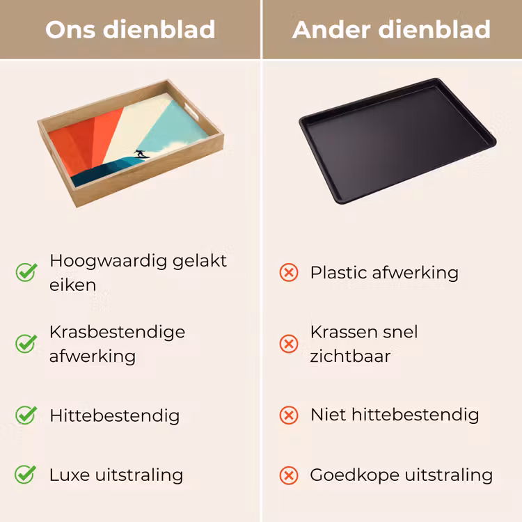 Dienblad - Surfer - Abstract - Golven - Zonnestralen — 9