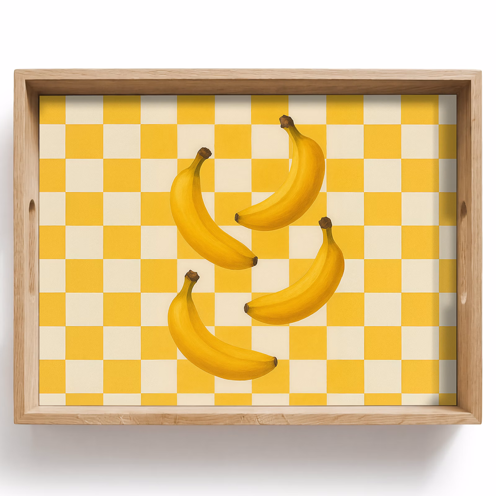 Dienblad - Bananen - Geel - Geblokt — 1