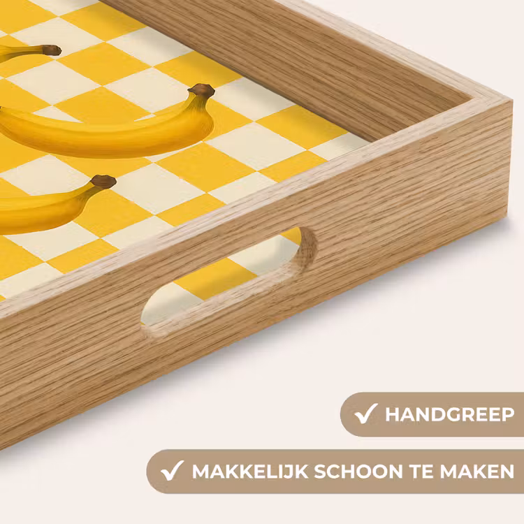 Dienblad - Bananen - Geel - Geblokt — 8