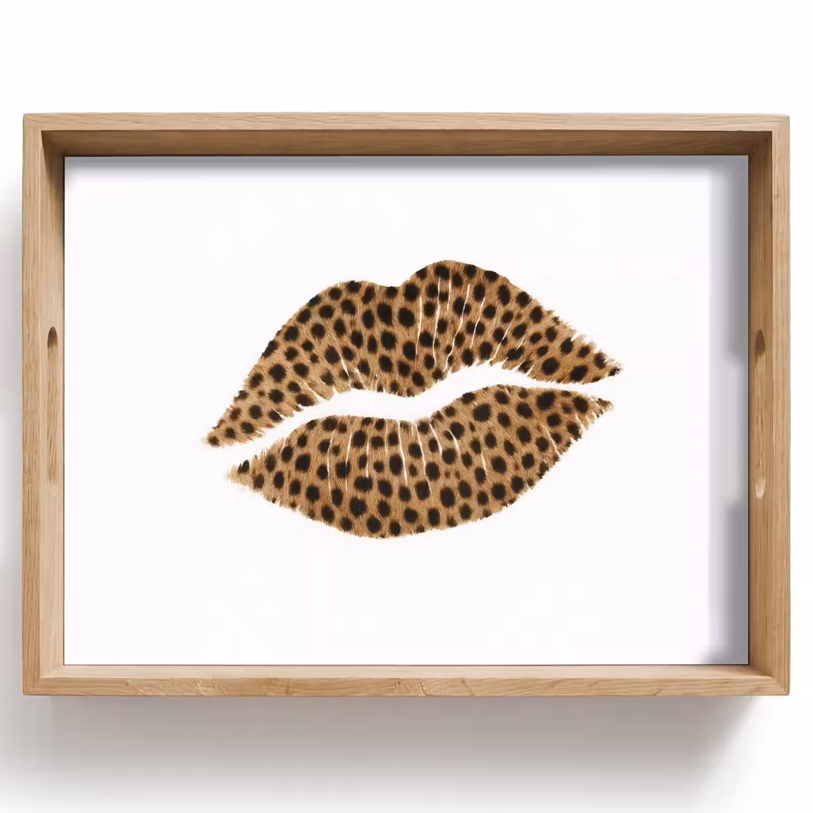 Dienblad - Lip - Panterprint - Minimalistisch - Wit — 1