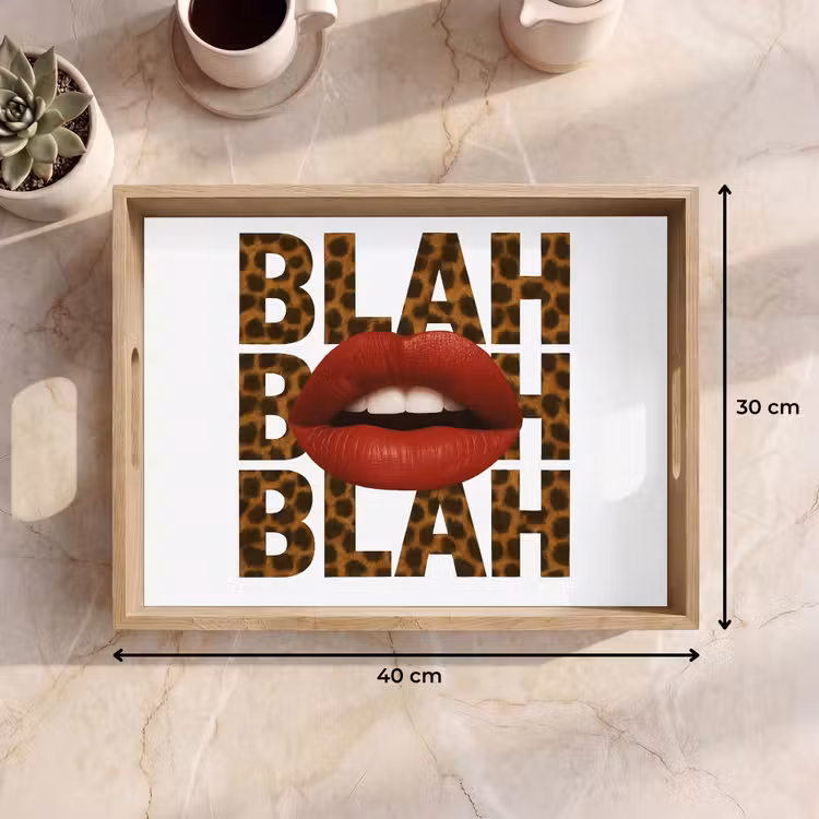 Dienblad - Lip - Rood - Quote — 7