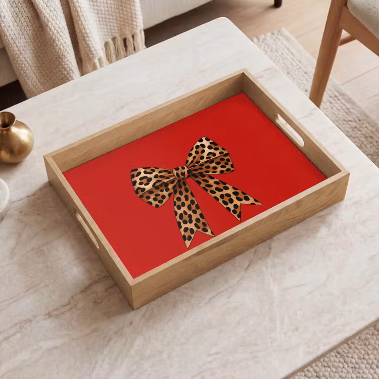 Dienblad - Strik - Sierlijk - Panter - Rood — 2