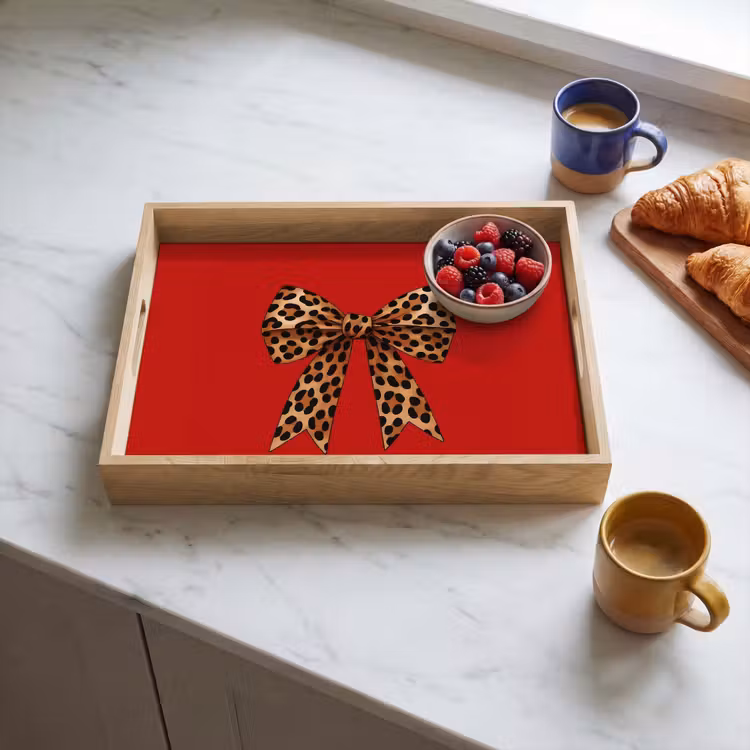 Dienblad - Strik - Sierlijk - Panter - Rood — 3