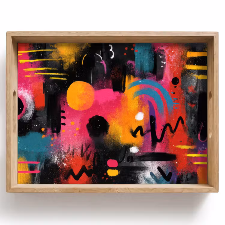 Dienblad - Kleurvlakken - Vormen - Kleurrijk - Abstract — 1
