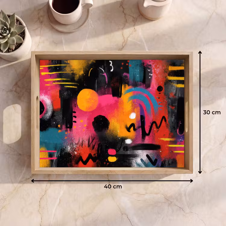 Dienblad - Kleurvlakken - Vormen - Kleurrijk - Abstract — 7
