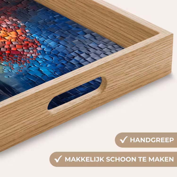 Dienblad - Boom - Blauw - Bladeren - Vakken — 8