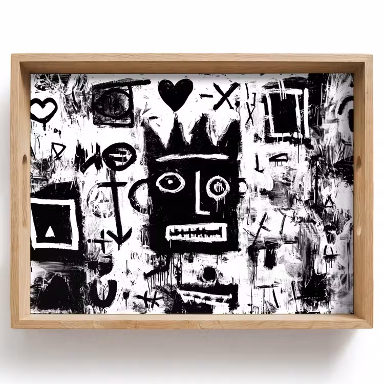 Dienblad - Vormen - Gezocht - Zwart - Abstract — 1