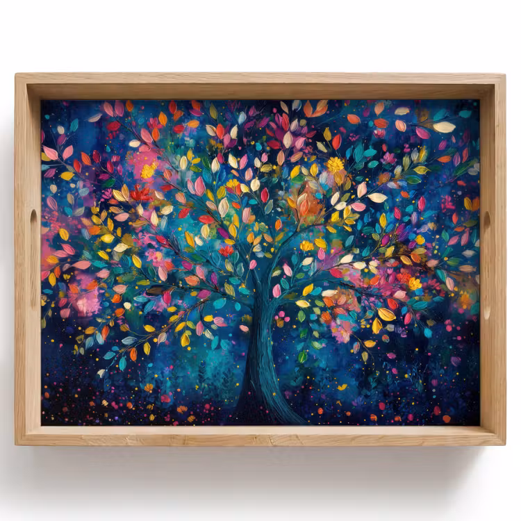 Dienblad - Kleurrijk - Boom - Magisch - Abstract — 1
