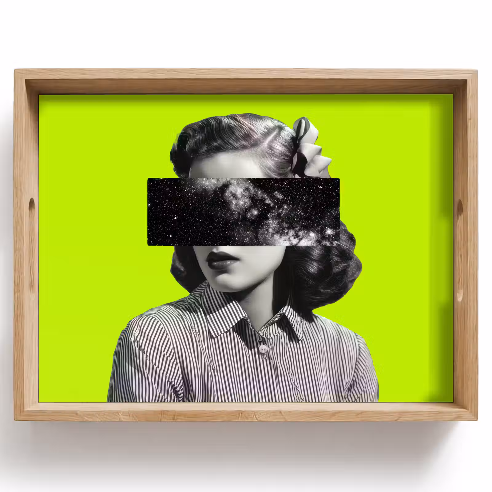 Dienblad - Vrouw - Sterrenhemel - Groen — 1
