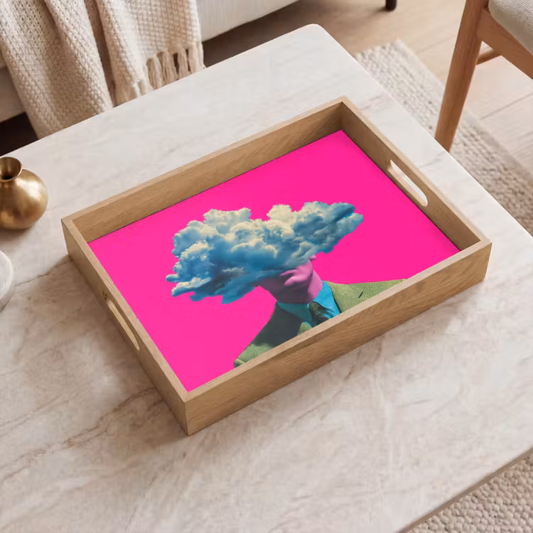 Dienblad - Man - Pak - Wolk - Roze — 2
