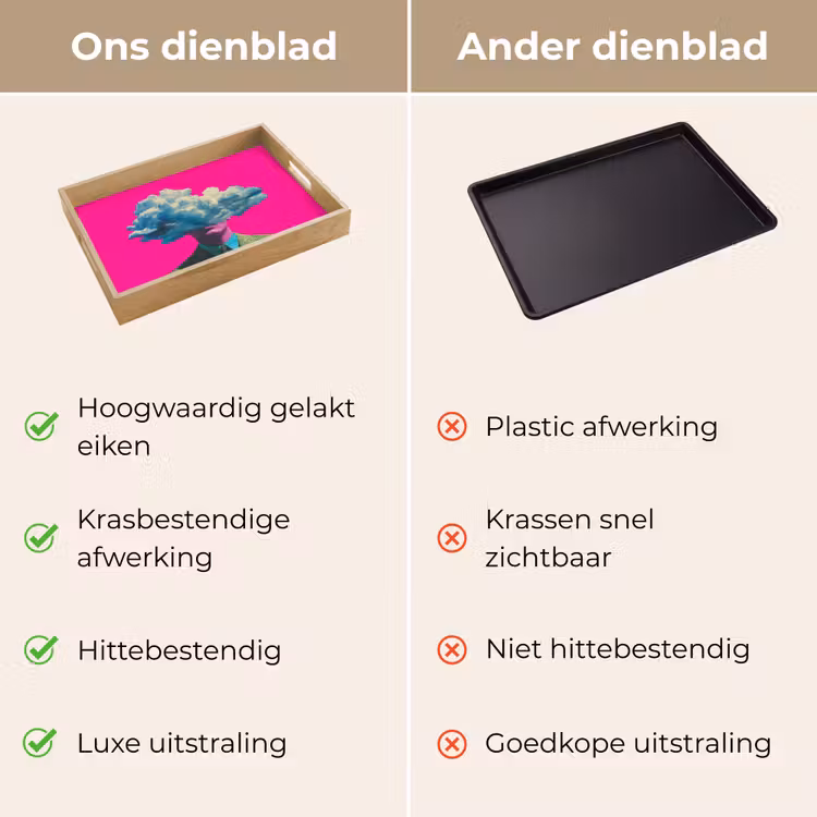 Dienblad - Man - Pak - Wolk - Roze — 9