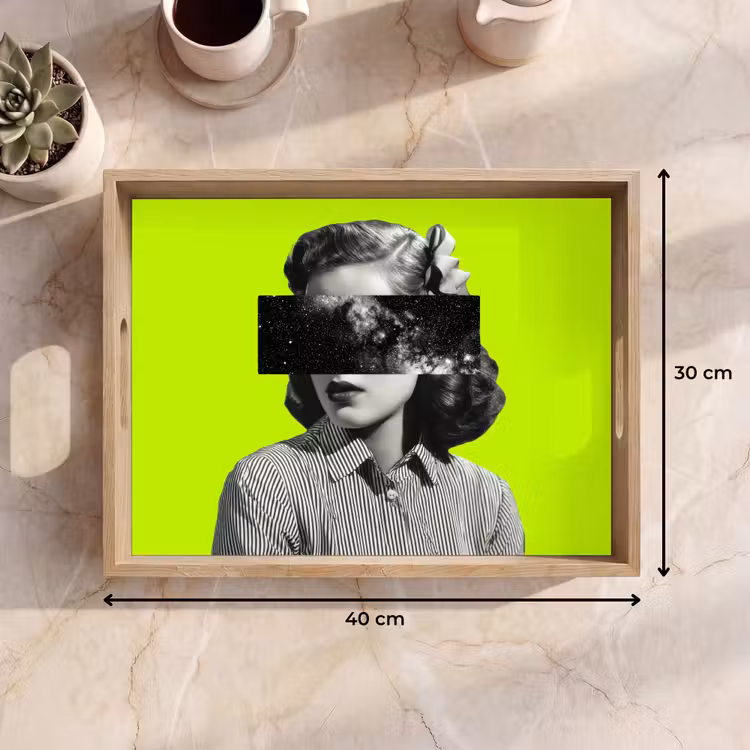 Dienblad - Vrouw - Sterrenhemel - Groen — 7