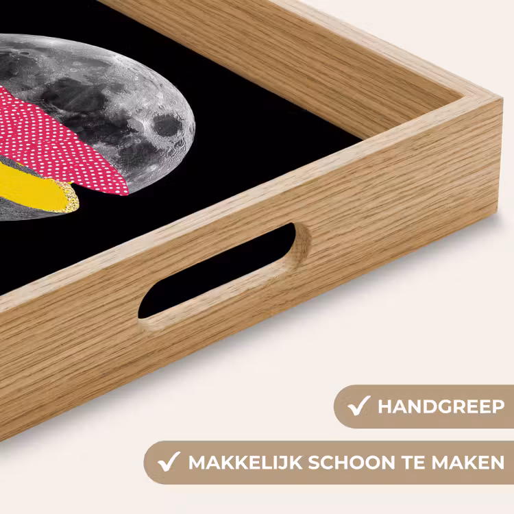 Dienblad - Maan - Geel - Roze - Zwart — 8