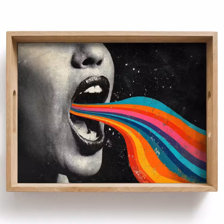 Dienblad - Mond - Golven - Regenboog — 1