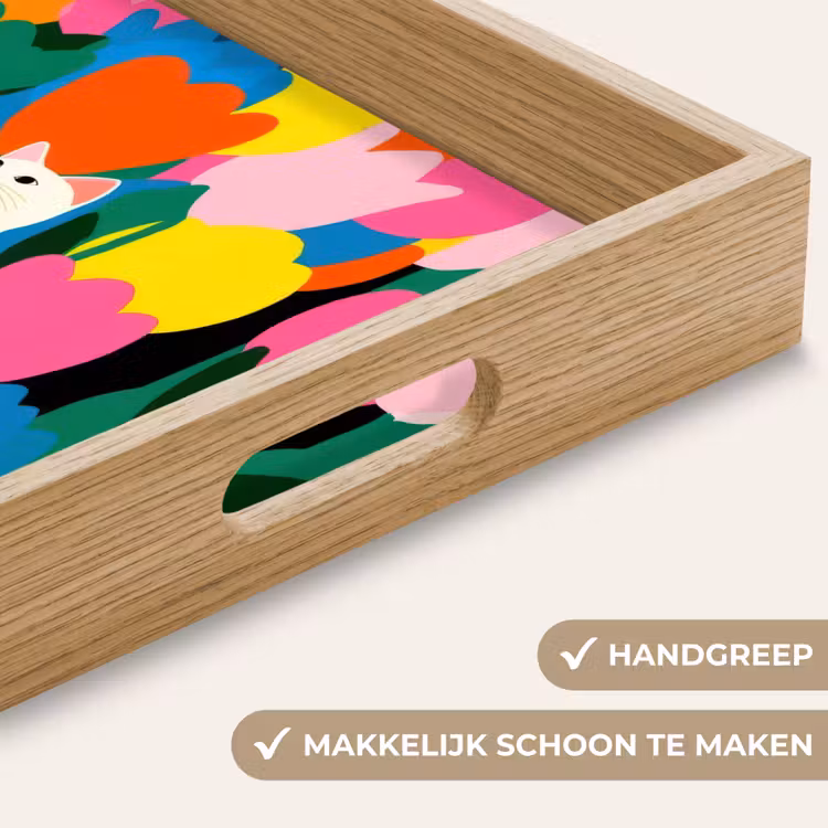 Dienblad - Tulpen - Kat - Kleurrijk — 8