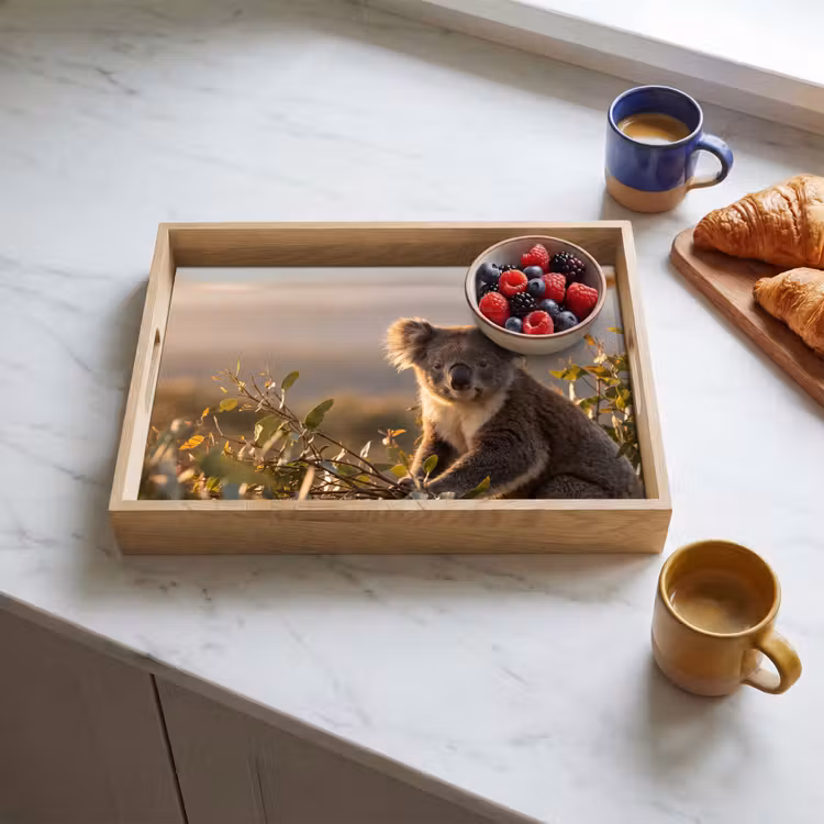 Dienblad - Koala - Bladeren - Ochtendlicht — 3