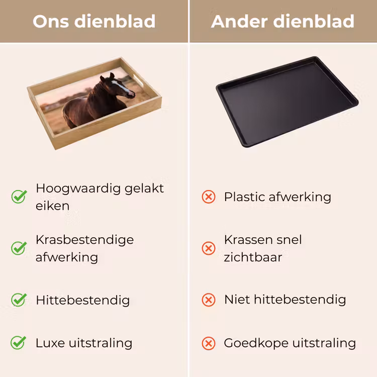 Dienblad - Paard - Zonsondergang - Bruin — 9