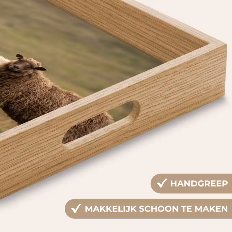 Dienblad - Schapen - Bruin - Wit - Grindpad — 8
